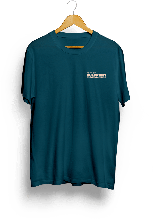 Front of Port of Gulfport Gantry Crane Shirt